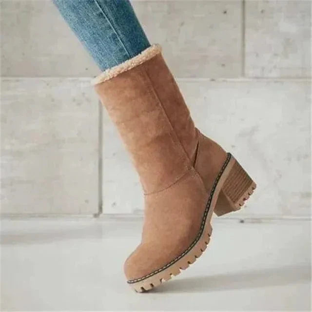 Juliana™ | Warm Winter Boots with Fold-Over Collar
