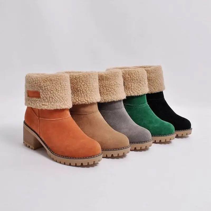 Juliana™ | Warm Winter Boots with Fold-Over Collar