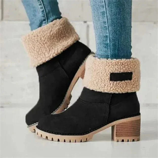 Juliana™ | Warm Winter Boots with Fold-Over Collar