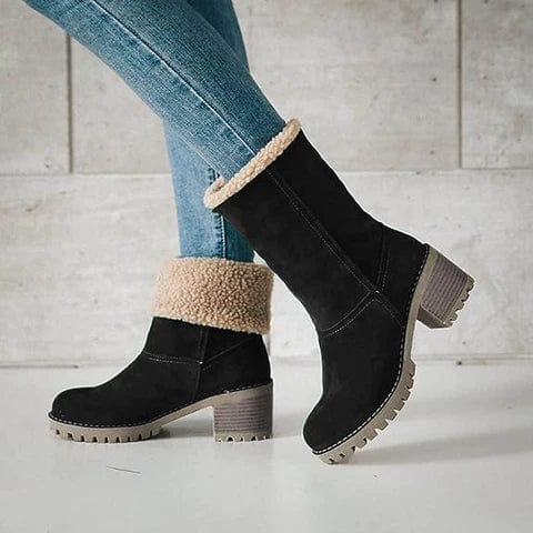 Juliana™ | Warm Winter Boots with Fold-Over Collar